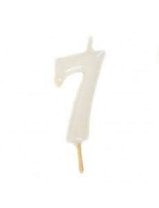 Vela Número 7 Branco